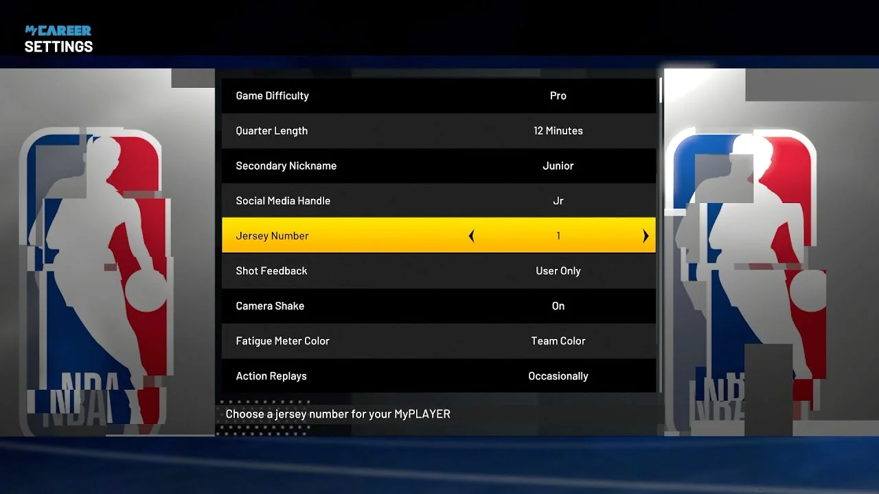 how to change jersey number in myleague nba 2k22